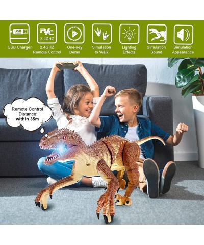 Remote Control Dinosaur RC Dinosaur Toy with LED Light & Sound Rechargeable 2.4Ghz Simulation Realistic Walking and Roaring D...