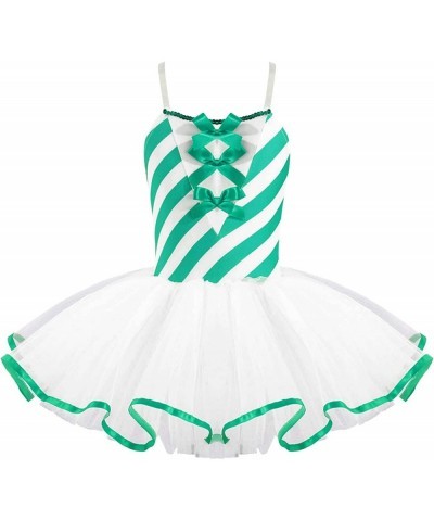 Kids Girls Xmas Costume Dress Sleeveless Striped Print Sequin Tutu Dress Christmas Carnival Fancy Dresses $16.17 Kids' Costumes