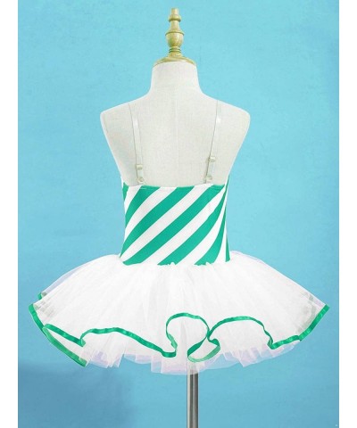 Kids Girls Xmas Costume Dress Sleeveless Striped Print Sequin Tutu Dress Christmas Carnival Fancy Dresses $16.17 Kids' Costumes