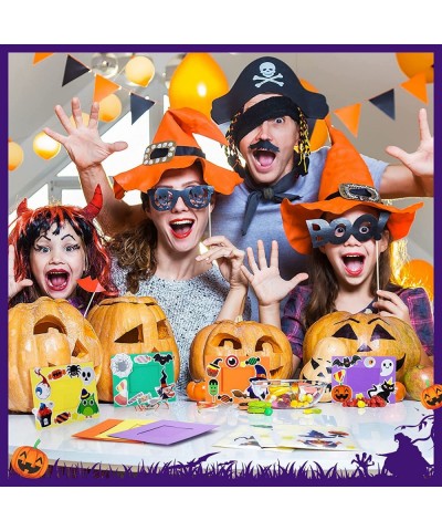 46 Packs Halloween Frame Craft Kids Horror Picture Frame Craft Colorful Cardboard DIY Paper Picture Photo Frame for Halloween...