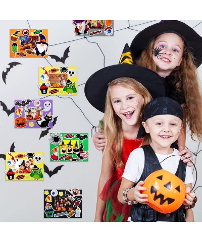 46 Packs Halloween Frame Craft Kids Horror Picture Frame Craft Colorful Cardboard DIY Paper Picture Photo Frame for Halloween...