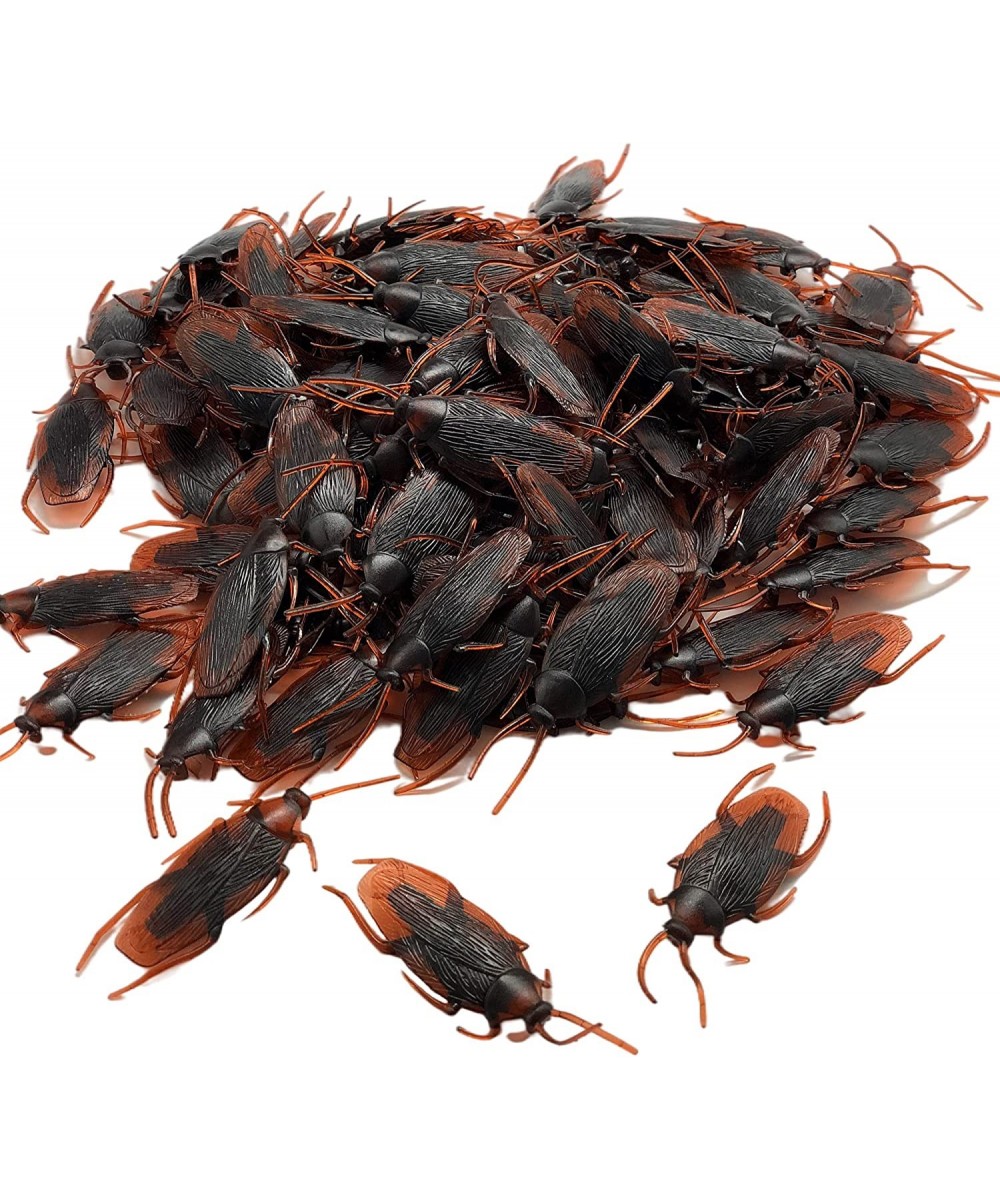 100 Pcs Plastic Fake Roaches Prank Fake Cockroaches Scary Insects Realistic Bugs Novelty Cockroach Toys for Halloween Party $...