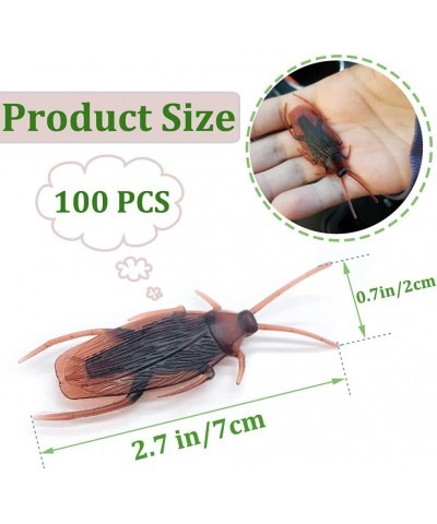 100 Pcs Plastic Fake Roaches Prank Fake Cockroaches Scary Insects Realistic Bugs Novelty Cockroach Toys for Halloween Party $...