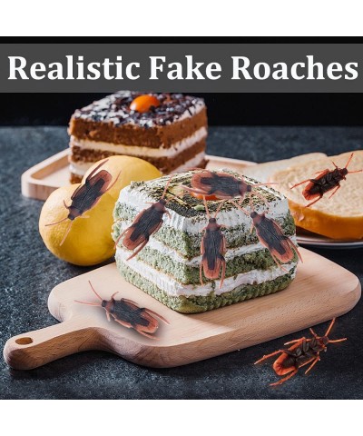 100 Pcs Plastic Fake Roaches Prank Fake Cockroaches Scary Insects Realistic Bugs Novelty Cockroach Toys for Halloween Party $...