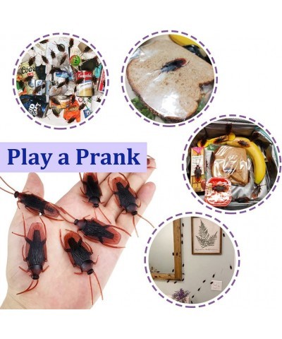 100 Pcs Plastic Fake Roaches Prank Fake Cockroaches Scary Insects Realistic Bugs Novelty Cockroach Toys for Halloween Party $...