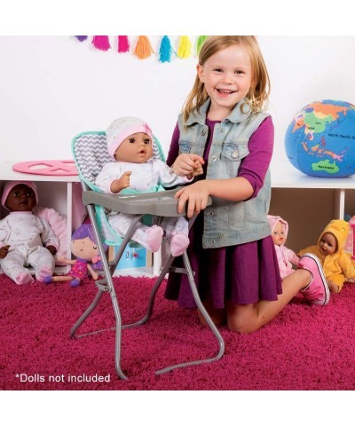 21962 Baby Doll High Chair Zig Zag Gender Neutral Design 20.5 High Can Fitup To 16 Dolls $59.78 Doll Accessories