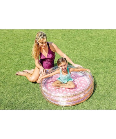 Glitter Mini Pool Inflatable Kids Pool for Ages 1-3 Multicolor $33.21 Swimming Pool & Outdoor Water Toys