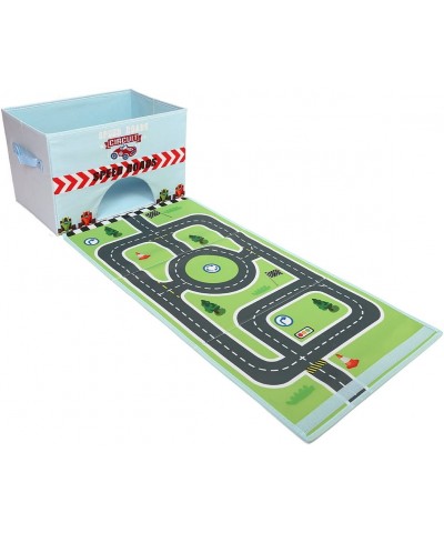 Toy Cars Storage Box Car Toys Box with Speed Roads (Not Included Cars)-Sky Blue $43.17 Play Figure Playsets