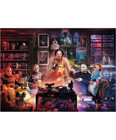 Horror Night Watch Party 1000-Piece Jigsaw Puzzle by Rachid Lotf | Brain Teaser for Adults Educational Developmental Toys & G...