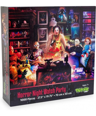 Horror Night Watch Party 1000-Piece Jigsaw Puzzle by Rachid Lotf | Brain Teaser for Adults Educational Developmental Toys & G...