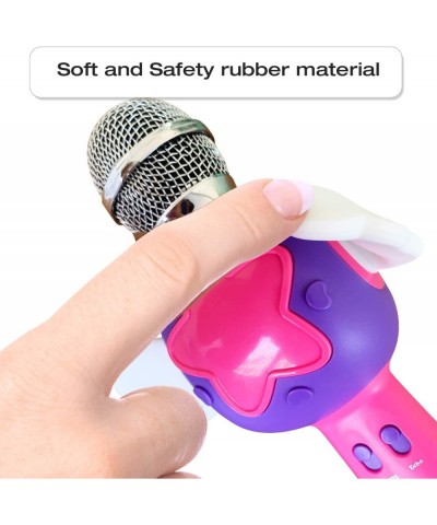 Toys for 3-12 Year Old Girls Karaoke Microphone for Kids Karaoke Wireless Toy Microphone with Speaker Recording Magic Voice a...