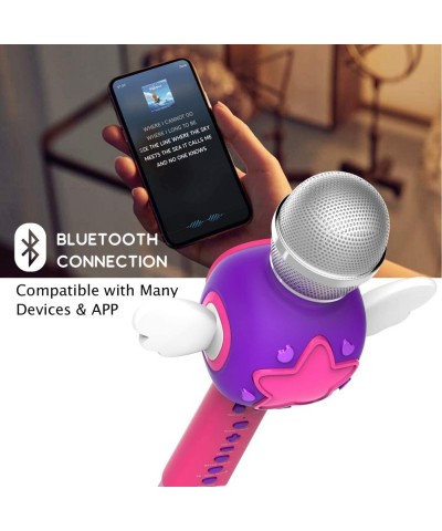 Toys for 3-12 Year Old Girls Karaoke Microphone for Kids Karaoke Wireless Toy Microphone with Speaker Recording Magic Voice a...