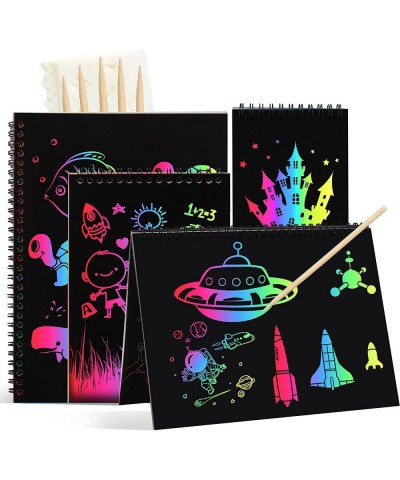 Scratch Paper Art Notebooks Set 3 Pack Scratch Paper Book Scratch Paper for Kids Arts and Crafts Boys and Girls Love DIY Toy ...