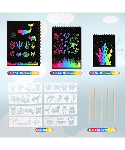 Scratch Paper Art Notebooks Set 3 Pack Scratch Paper Book Scratch Paper for Kids Arts and Crafts Boys and Girls Love DIY Toy ...