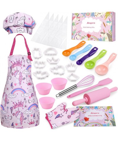 Complete Kids Cooking and Baking Set - 27 Pcs Includes Aprons for Girls Chef Hat Mitt & Utensil to Dress Up Chef Costume Care...