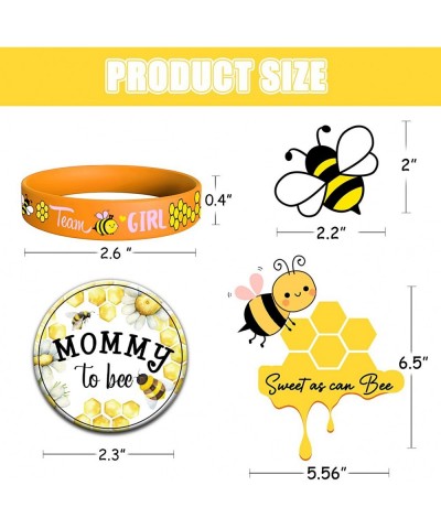 What Will It Bee Gender Reveal Party Decorations Supplies with Team Boy or Girl Gender Reveal Bee Bracelets Button Pins Stick...