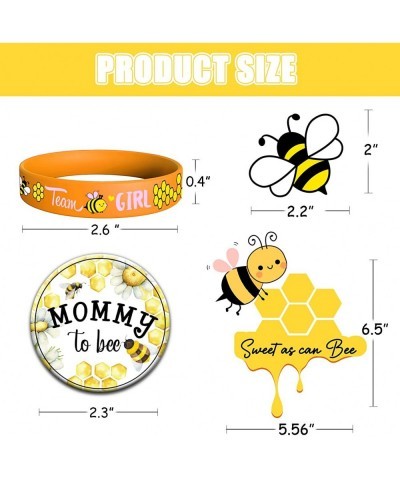 What Will It Bee Gender Reveal Party Decorations Supplies with Team Boy or Girl Gender Reveal Bee Bracelets Button Pins Stick...