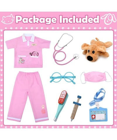 Kids Doctor Costume Pretend Play Veterinarian Kit Plush Dog Accessories Girls Veterinarian Costume Halloween Dress up $47.82 ...