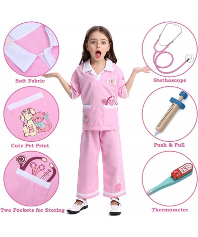 Kids Doctor Costume Pretend Play Veterinarian Kit Plush Dog Accessories Girls Veterinarian Costume Halloween Dress up $47.82 ...