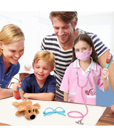 Kids Doctor Costume Pretend Play Veterinarian Kit Plush Dog Accessories Girls Veterinarian Costume Halloween Dress up $47.82 ...