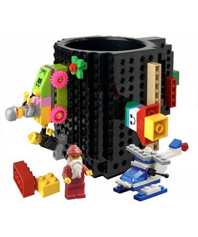 Upgraded Build-on Bricks Mug with 3 Pack of Blocks Creative DIY Building Blocks Coffee Mug Novelty Puzzle Cup for Kids Men or...