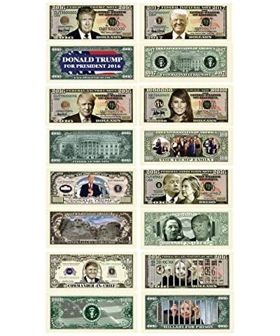 Donald Trump 45th President Collectors 8 Bill Set: Commander In Chief Bill 2016 Presidential 2016 Victory Legacy 2017 Inaugur...