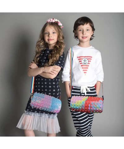 Pop Purse It Crossbody Girl Lady Handbag Large Pop Shoulder Purse for Kids(Cylinder Blue) $16.76 Plush Purses