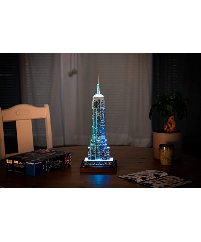 Empire State Building - Night Edition - 216 Piece 3D Jigsaw Puzzle for Kids and Adults - Easy Click Technology Means Pieces F...