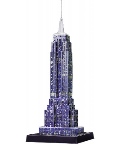 Empire State Building - Night Edition - 216 Piece 3D Jigsaw Puzzle for Kids and Adults - Easy Click Technology Means Pieces F...