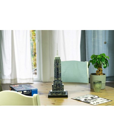 Empire State Building - Night Edition - 216 Piece 3D Jigsaw Puzzle for Kids and Adults - Easy Click Technology Means Pieces F...