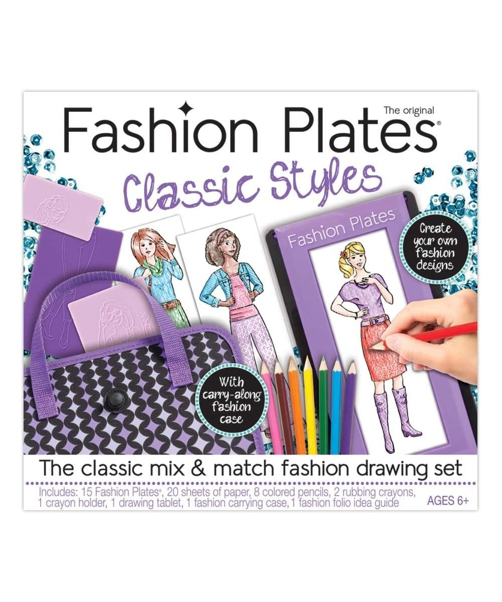 Fashion Plates Classic Styles — Mix-and-Match Drawing Set — Make 100s of Fabulous Fashion Designs — Ages 6+ $43.01 Kids' Draw...