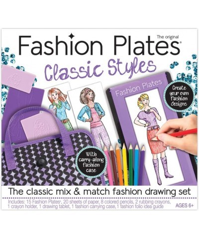 Fashion Plates Classic Styles — Mix-and-Match Drawing Set — Make 100s of Fabulous Fashion Designs — Ages 6+ $43.01 Kids' Draw...