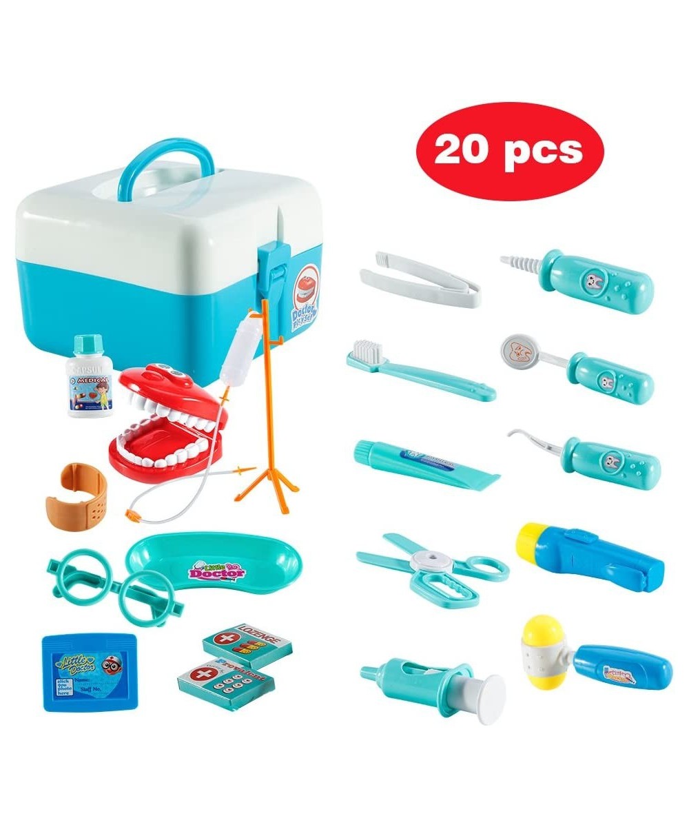 Dentist Toy Doctor Kit for Kids 20 Pcs Pretend Play Dentist Tools Medical Set for Toddlers Costume Role Play School Classroom...