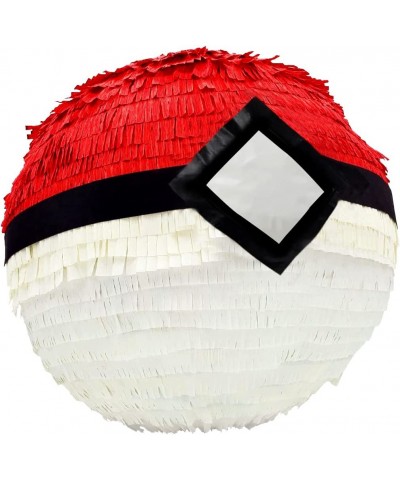 ROUND PINATA 10 inches 3D POKé BALL PINATA RED AND WHITE- VIDEO GAME INSPIRED PINATA $50.42 Piñatas