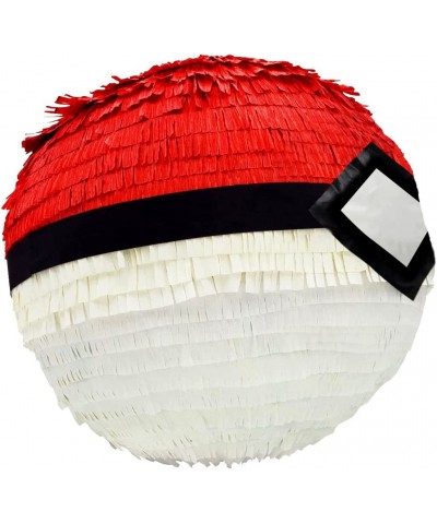 ROUND PINATA 10 inches 3D POKé BALL PINATA RED AND WHITE- VIDEO GAME INSPIRED PINATA $50.42 Piñatas