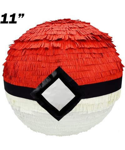 ROUND PINATA 10 inches 3D POKé BALL PINATA RED AND WHITE- VIDEO GAME INSPIRED PINATA $50.42 Piñatas