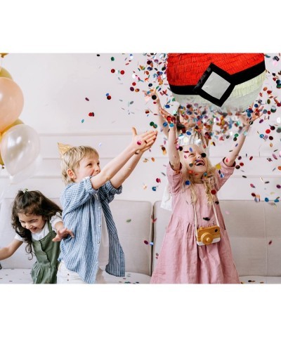 ROUND PINATA 10 inches 3D POKé BALL PINATA RED AND WHITE- VIDEO GAME INSPIRED PINATA $50.42 Piñatas