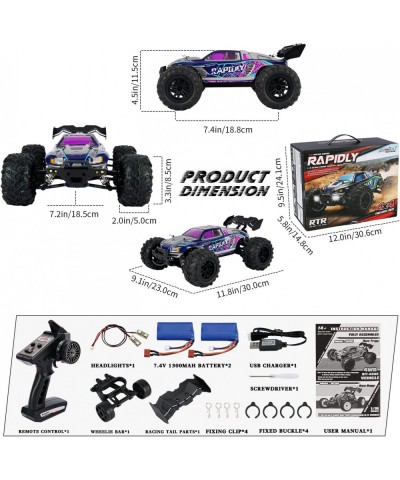 RC Cars - 1:16 Remote Control Car High Speed 38+KM/H Electric Racing Car Off Road Monster Truck Hobby Toys Gift for Adult Kid...