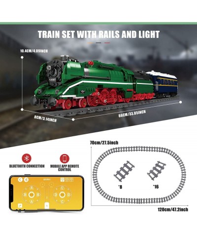 German Express Train Building Blocks Set 2348 Pieces MOC Motorized Passenger Train Set Building Toys with Remote Control and ...