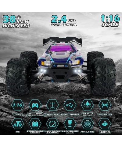 RC Cars - 1:16 Remote Control Car High Speed 38+KM/H Electric Racing Car Off Road Monster Truck Hobby Toys Gift for Adult Kid...