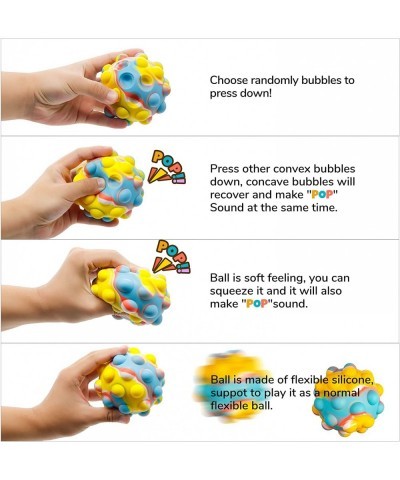 Fidgets Stress Balls Pop It Push Ball Fidget Toy Decompression Ball Sensory Fidget Toy Squeeze Ball for Kids and Adults Stres...