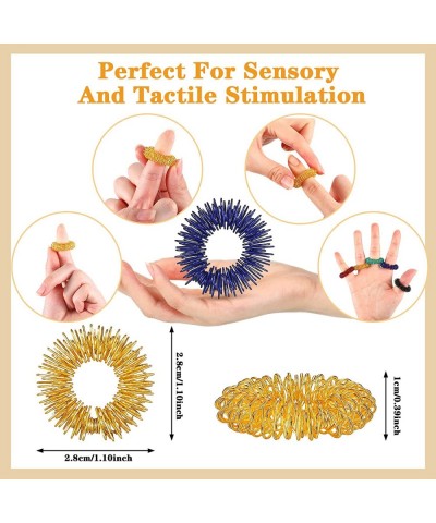 12 Pieces Fidget Anxiety Rings Including 6 Pieces Spiky Sensory Finger Rings Spinner Rings Anxiety Rings Zircon Ring with Bea...