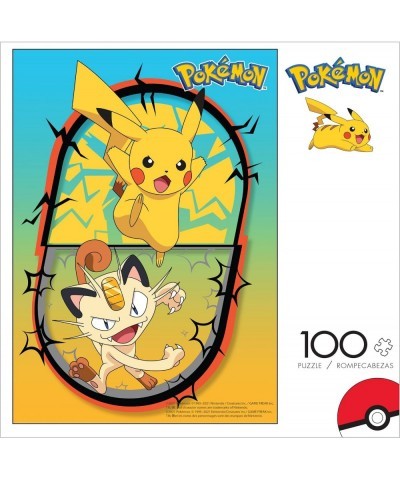 Pokemon - Pikachu Meowth Battle - 100 Piece Jigsaw Puzzle $16.64 Jigsaw Puzzles