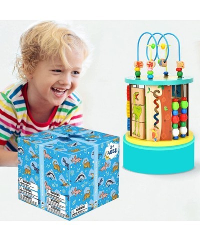 Locababy Activity Cube 10-in-1 Wooden Educational Toy Baby Activity Cube Developmental Toddler Center Montessori Toy with Blo...