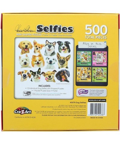 Dog Selfies Multi-Shaped Jigsaw Puzzle $33.62 Jigsaw Puzzles