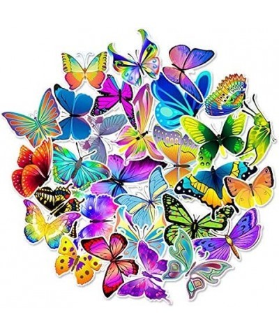 Butterfly Stickers / 50PCS Beautiful Butterfly Insect Stickers for laptops Skateboards Kettles Phone scrapbooks Colorful Butt...