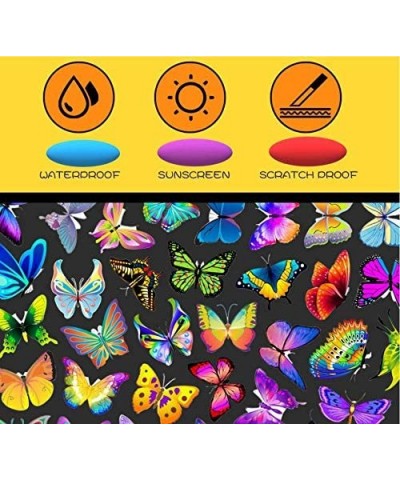 Butterfly Stickers / 50PCS Beautiful Butterfly Insect Stickers for laptops Skateboards Kettles Phone scrapbooks Colorful Butt...