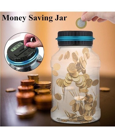 Digital Counting Piggy Bank Money Saving Jar 1.8L Large Capacity LCD Display Educational Coin Count Store Bank for Kids Adult...