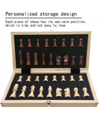 Wooden Magnetic Chess Set 12” Chess Board Portable for Folding Travel Chess Sets for Adults Including Extra 2 Queens Set with...