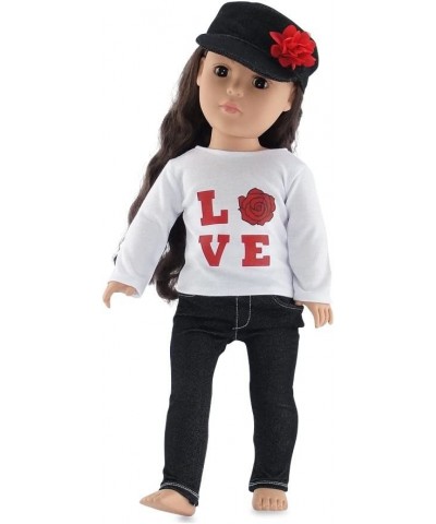 18 Inch Doll Clothes Clothing Accessories | 3 Piece 18" Doll Jeans and T-Shirt Tee Outfit Gift Set with Denim Hat Accessory |...